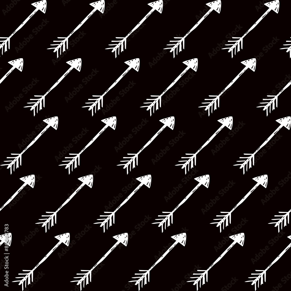 Seamless hand drawn arrow pattern Seamless hand drawn arrow pattern
