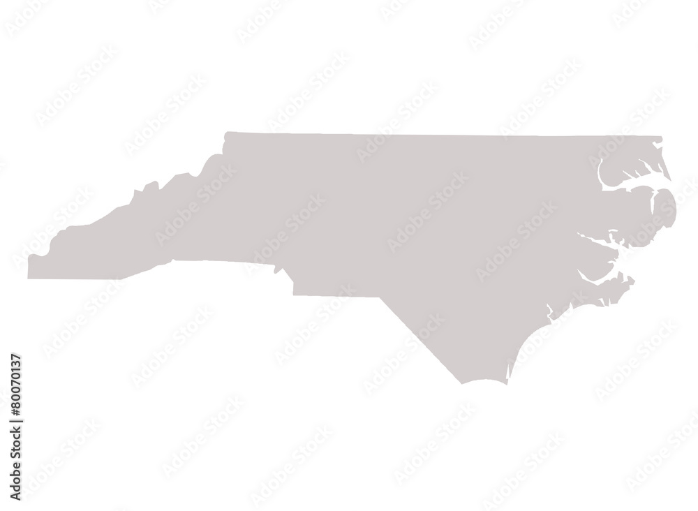 North Carolina State map Stock Illustration | Adobe Stock