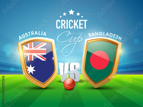 Australia Vs Bangladesh Cricket match concept.