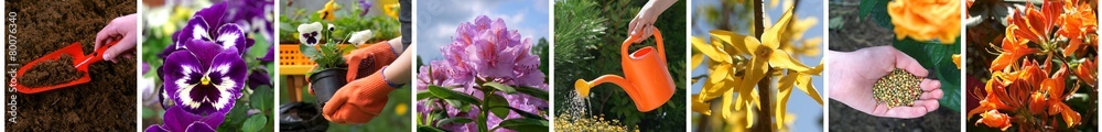 Fototapeta premium Work in the garden - banner