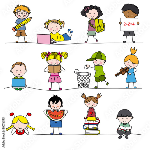 A group of little childrens