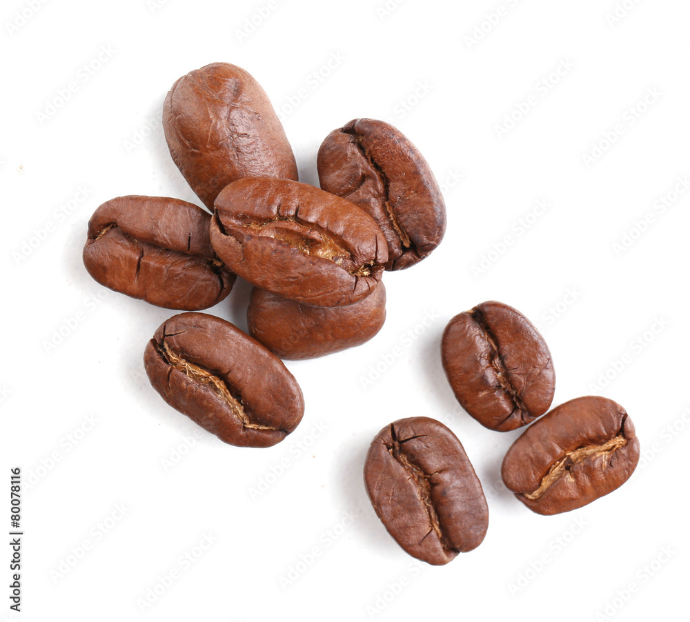 Coffee beans isolated on white Coffee beans isolated on white