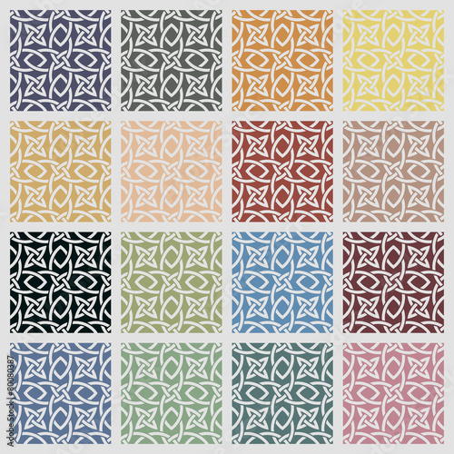 Set of colored cross pattern
