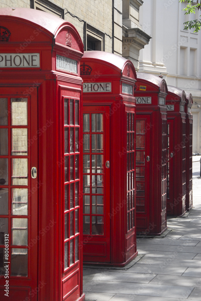 Obraz premium Telephone booths