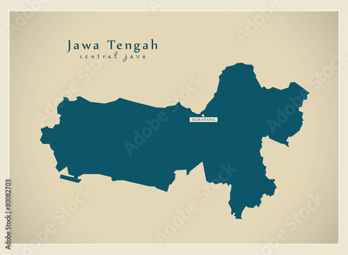 Modern Map - Jawa Tengah ID photo