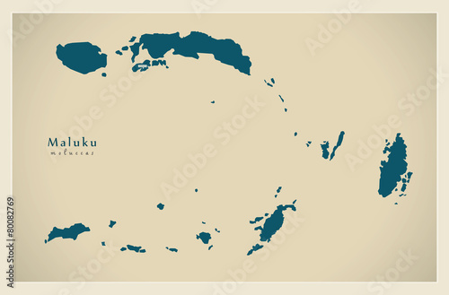 Modern Map - Maluku ID photo