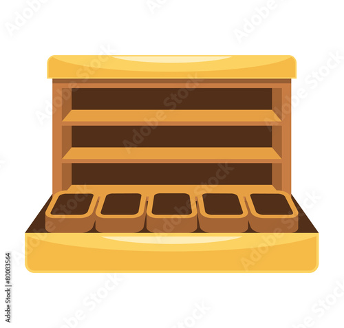 Shelf for food. Vector illustration