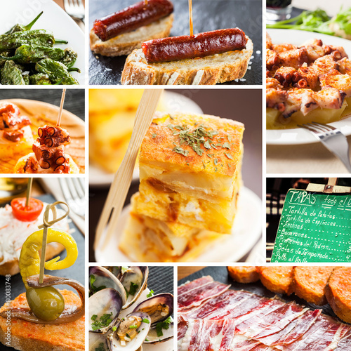 Obraz na płótnie Spanish tapas w salonie