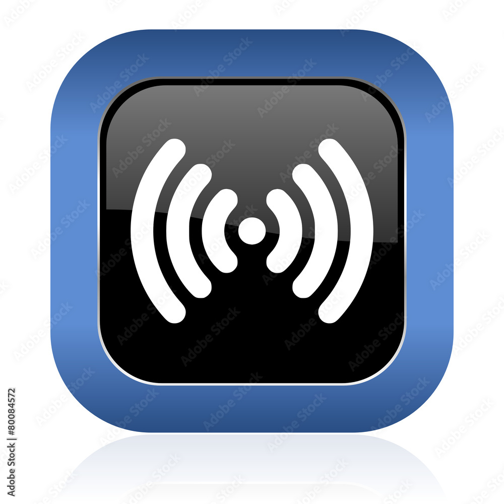 wifi square glossy icon wireless network sign wifi square glossy icon wireless network sign