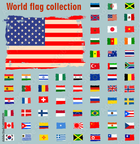 world flag collection set