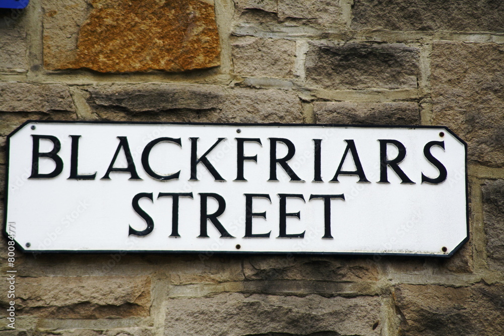 Fototapeta premium Blackfriars Street sign in edinburgh