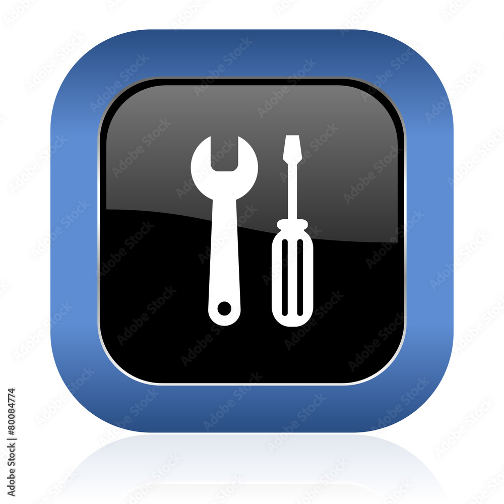 tools square glossy icon service sign tools square glossy icon service sign