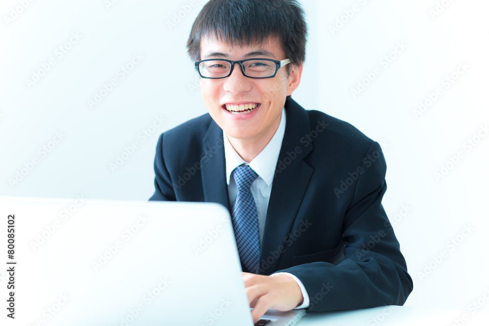 Businessman analyzing investment charts. Accounting