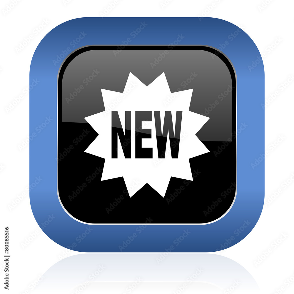 new square glossy icon