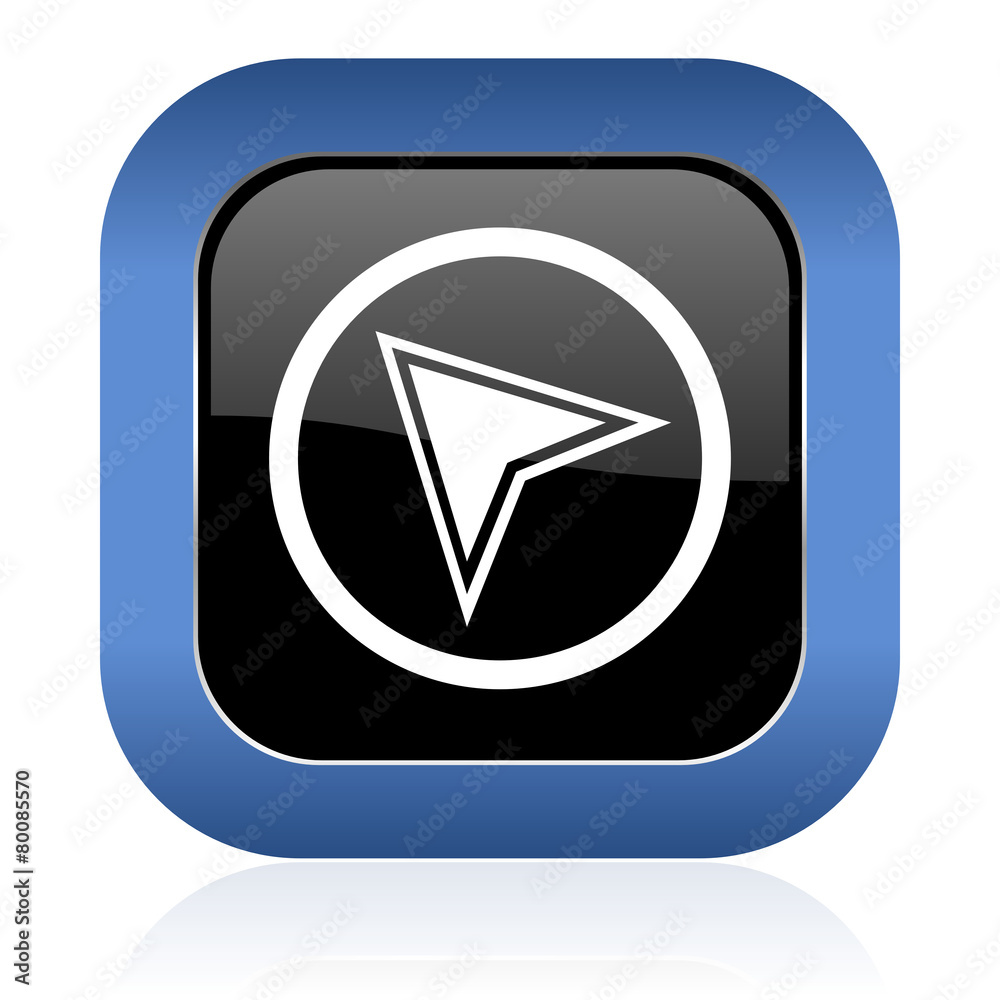 navigation square glossy icon navigation square glossy icon
