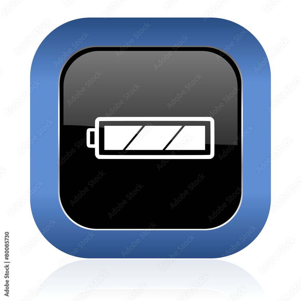 battery square glossy icon charging symbol power sign battery square glossy icon charging symbol power sign