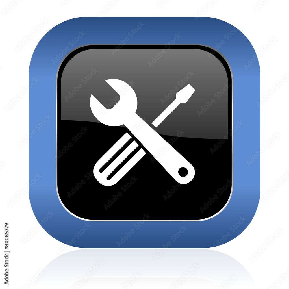 tools square glossy icon service sign tools square glossy icon service sign