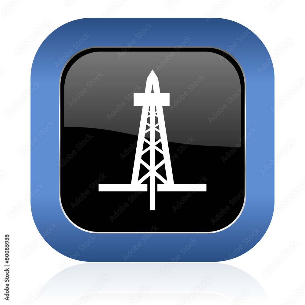 drilling square glossy icon drilling square glossy icon