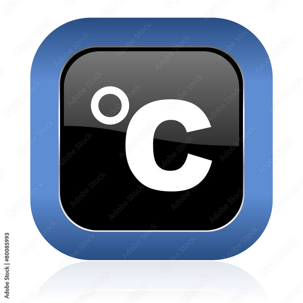 celsius square glossy icon temperature unit sign celsius square glossy icon temperature unit sign