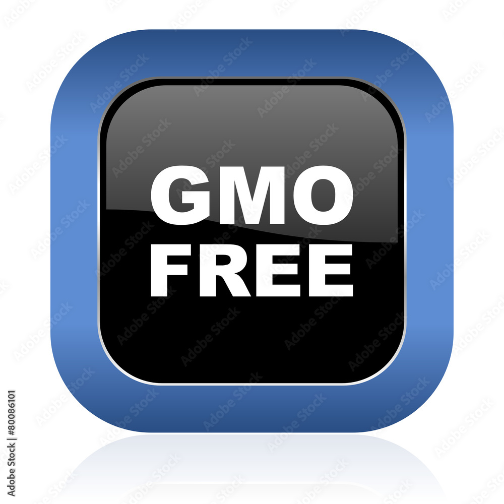 gmo free square glossy icon no gmo sign gmo free square glossy icon no gmo sign