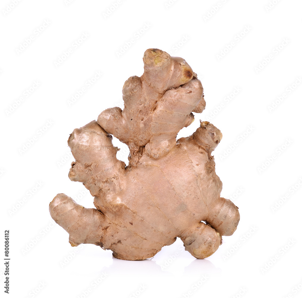 fresh ginger on isolated white background fresh ginger on isolated white background