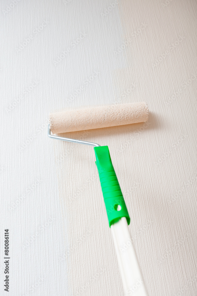 wall painting with paint roller wall painting with paint roller