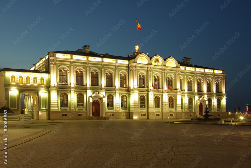 Obraz premium Kazan Kremlin in the evening, Russia