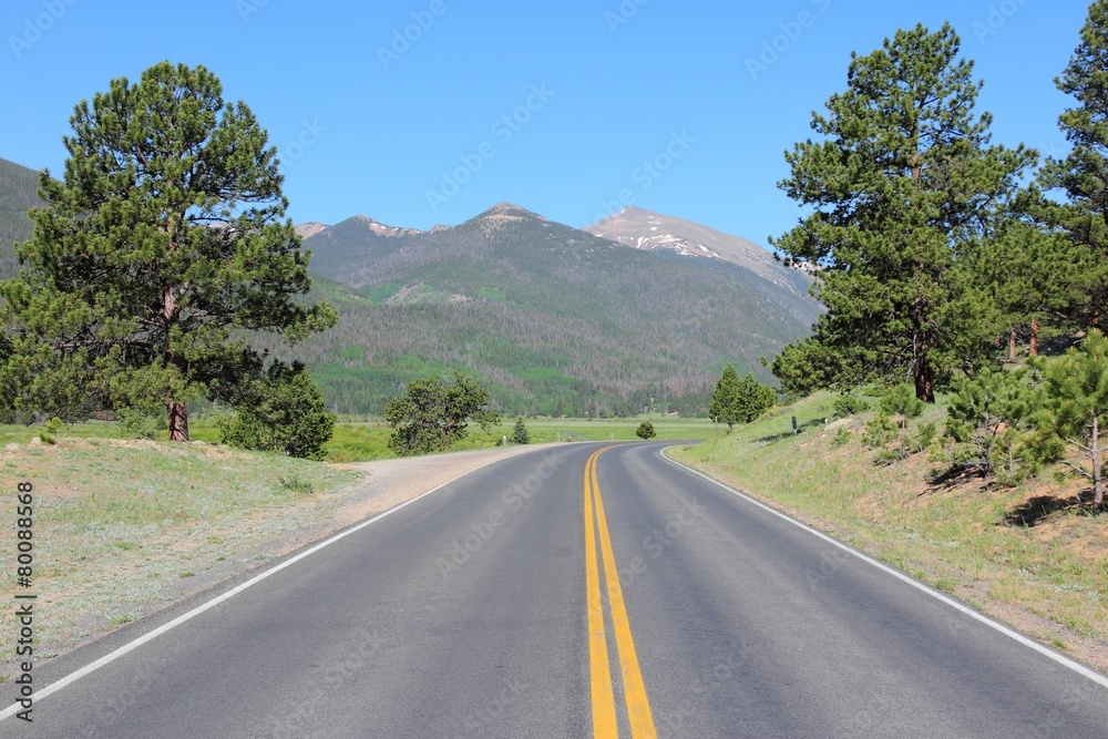 Rocky Mountains road, USA