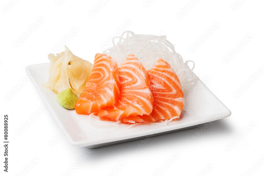 Salmon sashim - obrazy, fototapety, plakaty 