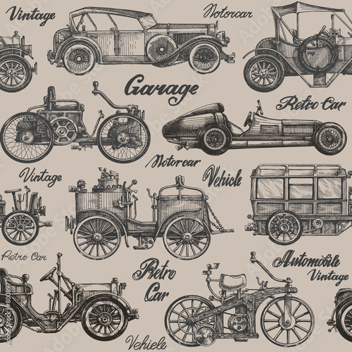 Vintage, retro cars. Background. banner, poster