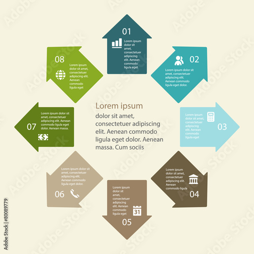 Infographics template with arrows
