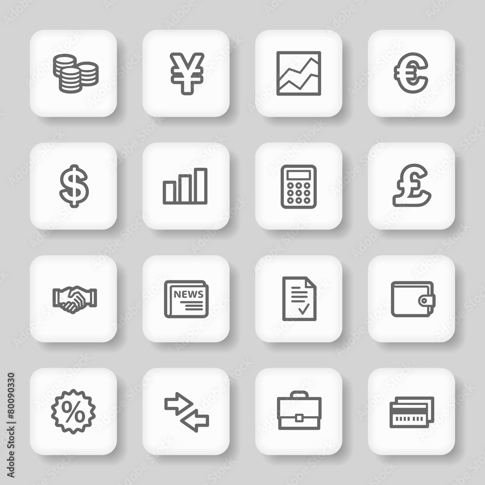 Finance web icons set