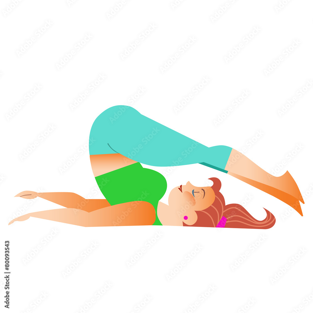 Normal a little fat woman doing yoga Normal a little fat woman doing yoga
