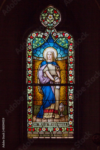 Εκτύπωση καμβά Stained Glass Window of biblical figure Mary Magdalene