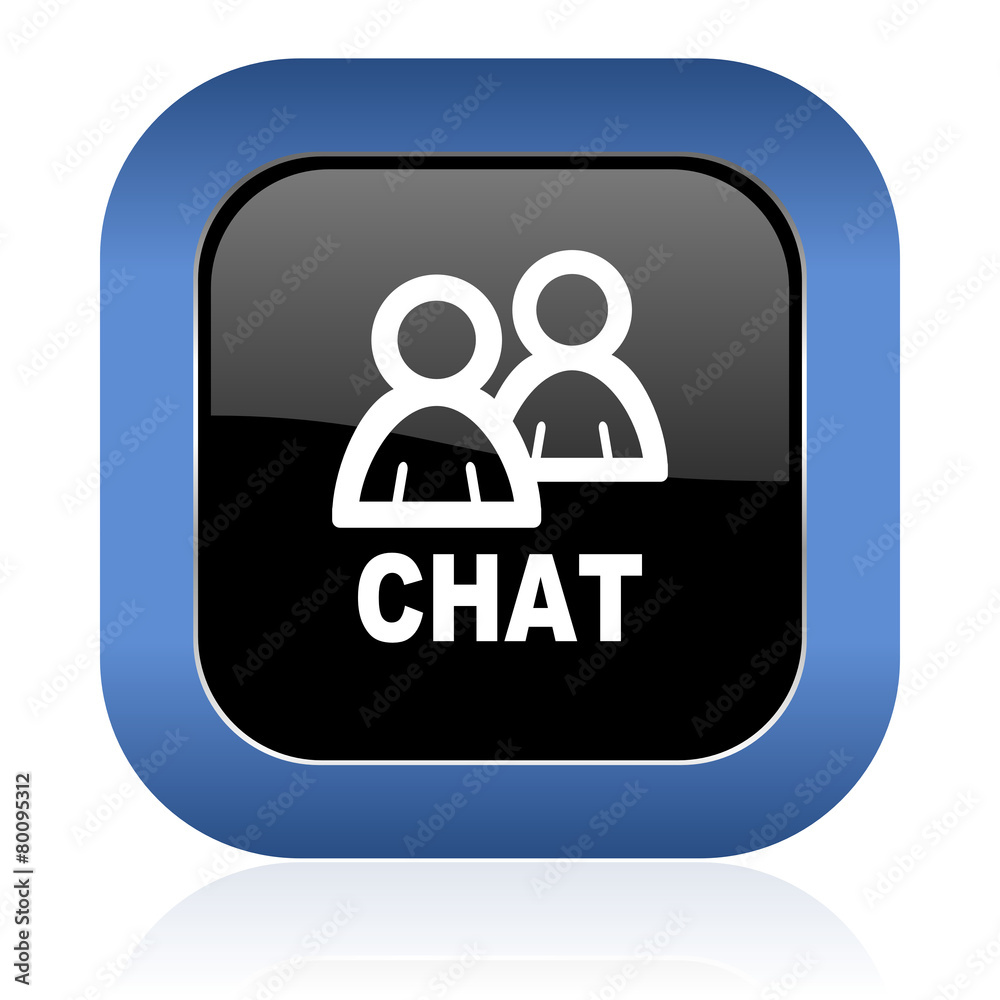 chat square glossy icon