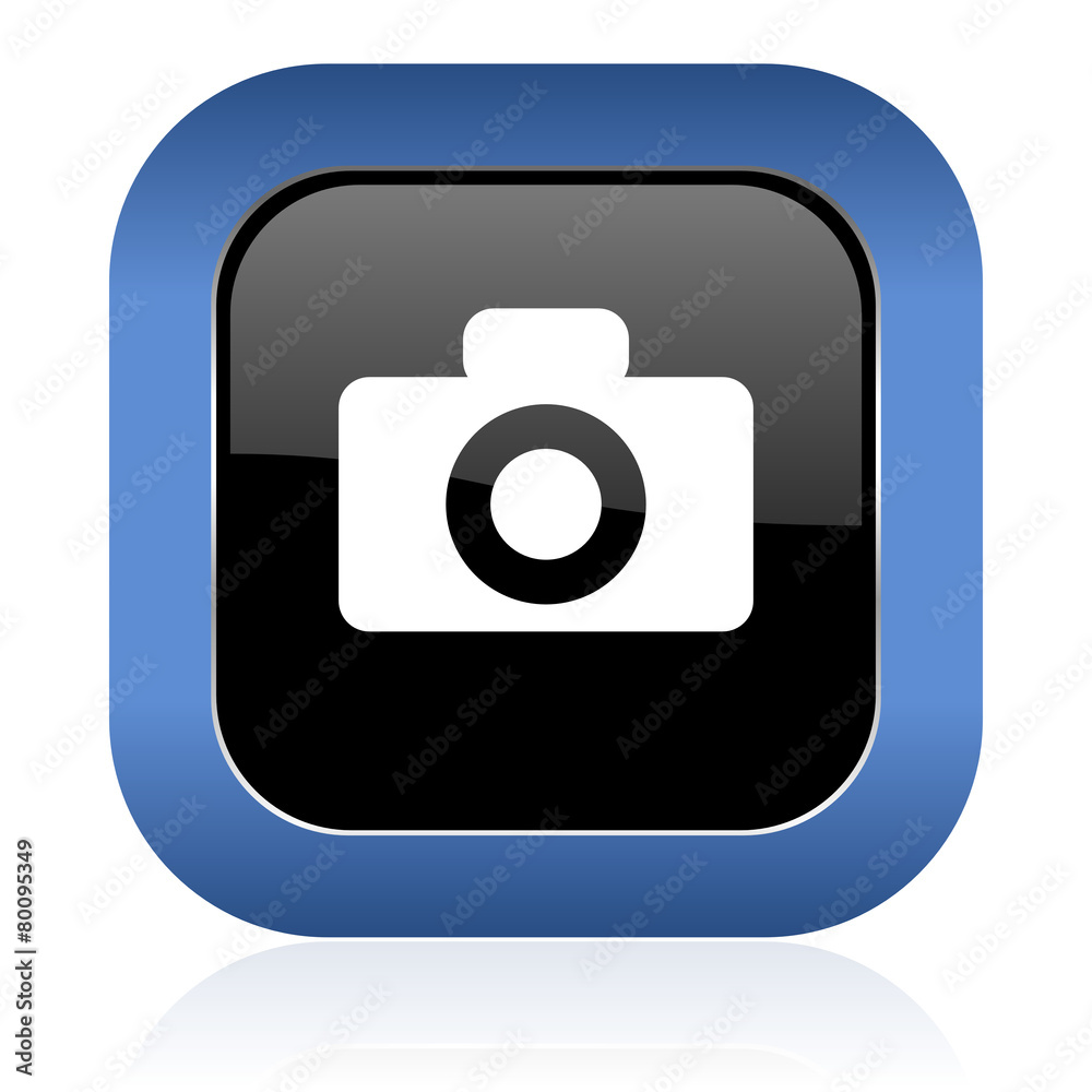 camera square glossy icon