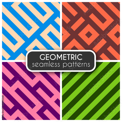 Geometric seamless vector patterns