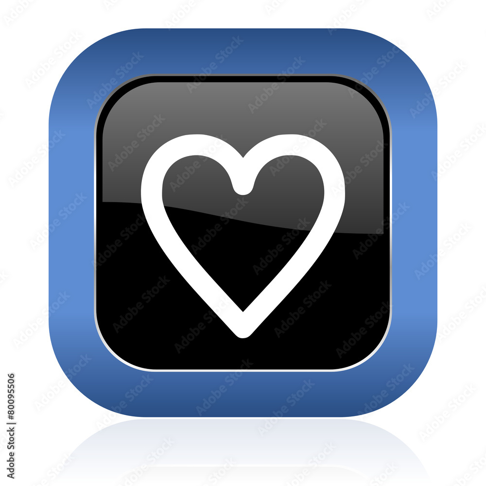 heart square glossy icon love sign heart square glossy icon love sign