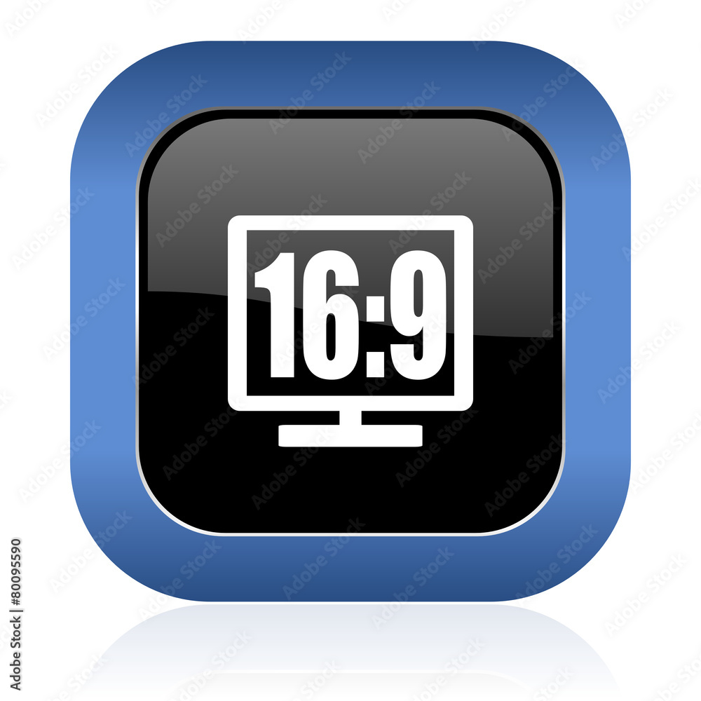 16 9 display square glossy icon 16 9 display square glossy icon