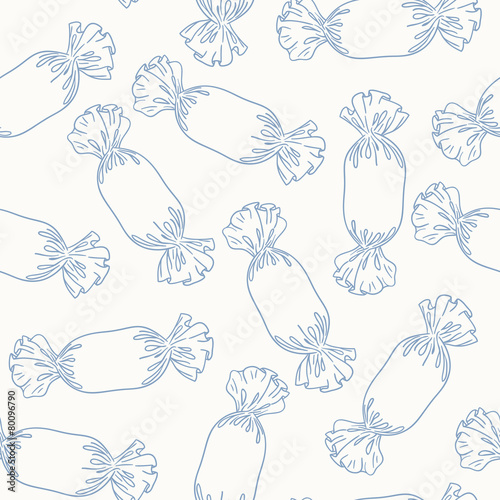 Outline candies seamless pattern