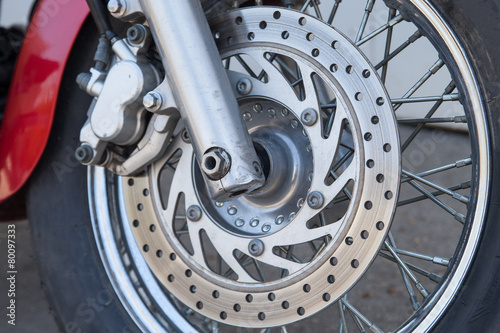 disk brake system on a motorcycle