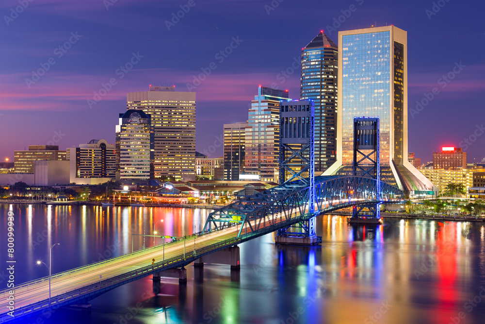 Jacksonville, Florida Skyline StockFoto Adobe Stock