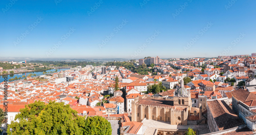 Panoramic view of Coimbra in Portugal