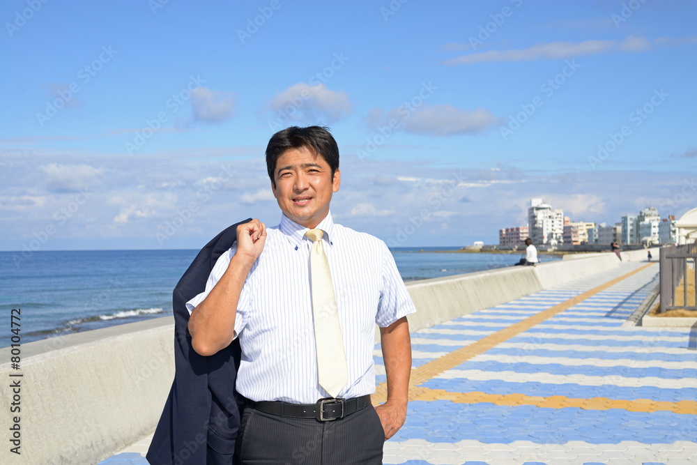 笑顔のビジネスマン 笑顔のビジネスマン