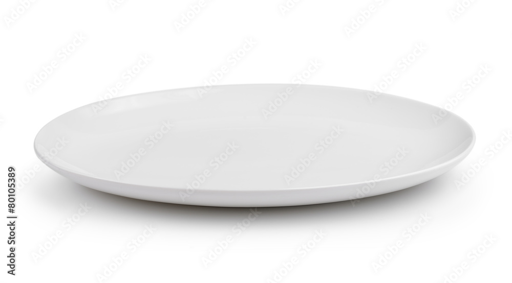 Empty plate isolated on a white background