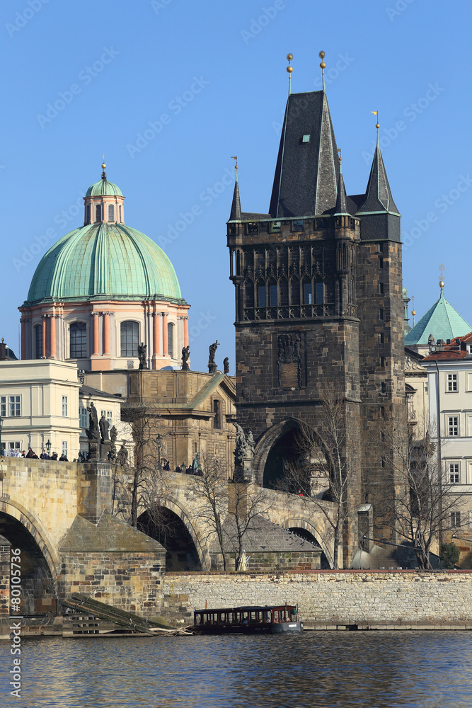 Fototapeta premium Prague Old Town with Charles Bridge, Czech Republic