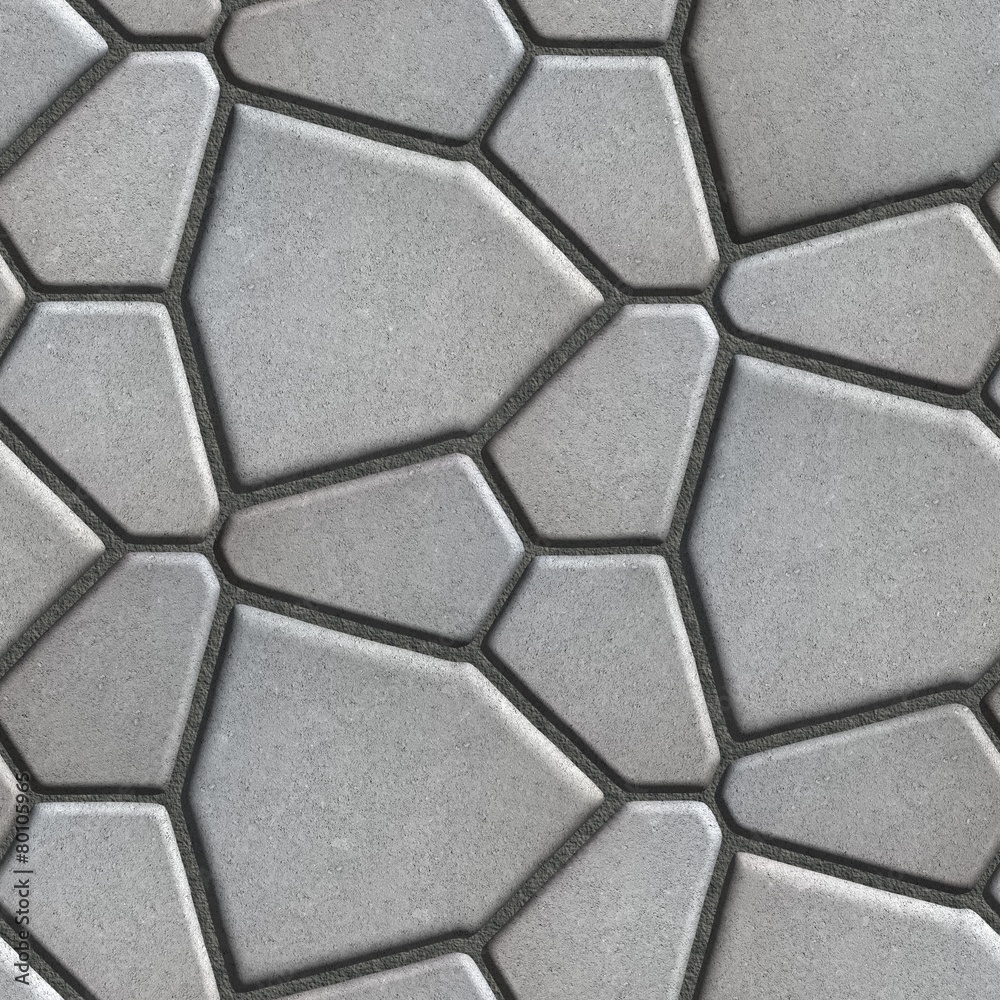 Gray Pavement - Different Size of Polygons. Gray Pavement - Different Size of Polygons.