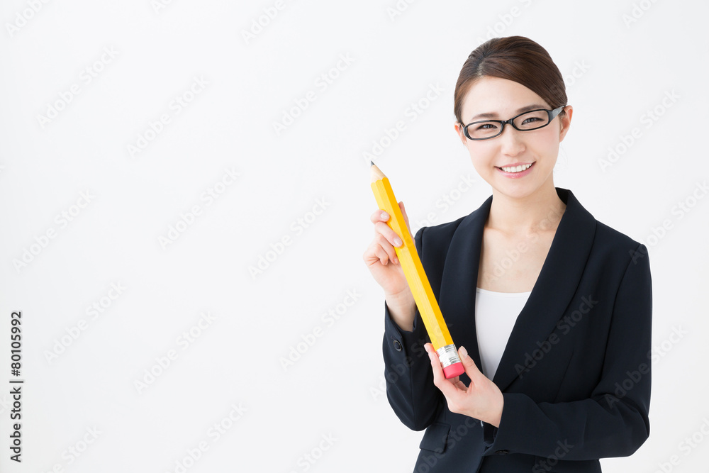 asian businesswoman on white background asian businesswoman on white background