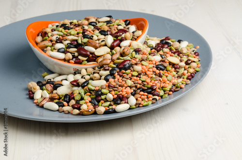 legumes in a dish,  close up, background