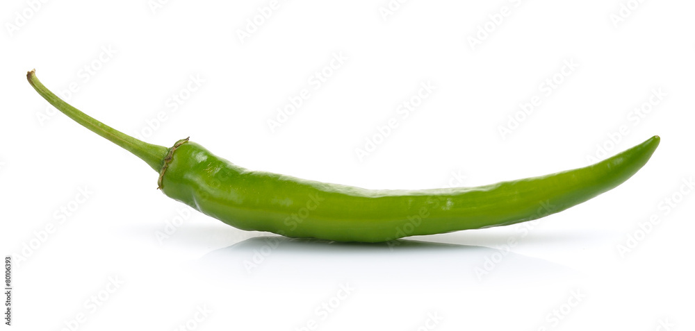 Green peppers isolated on white background Green peppers isolated on white background